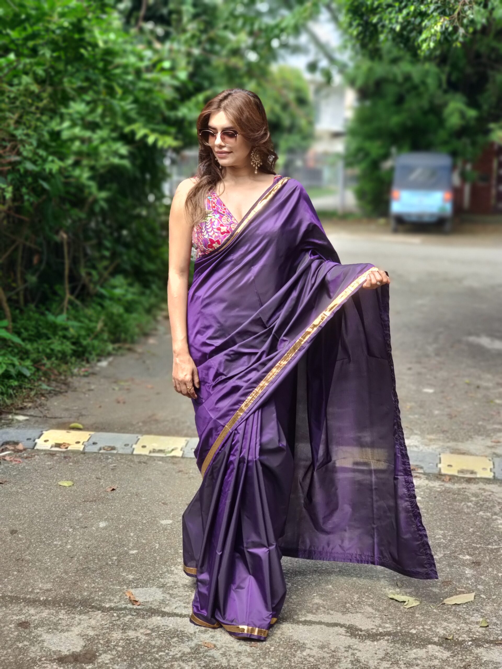 GREENISH-GOLD TONE GOTA PATTI DESIGNER SAREE