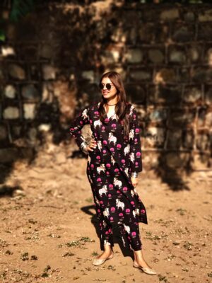 photo 1 काला Pichwai Cotton Co-ord Set