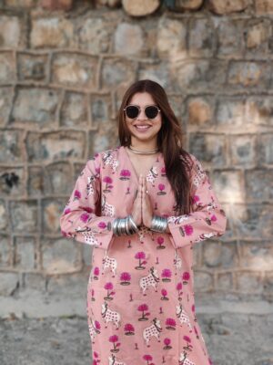 photo 3 Peach Pichwai Cotton Co-ord Set