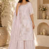 Blush Pink Embroidered Suit