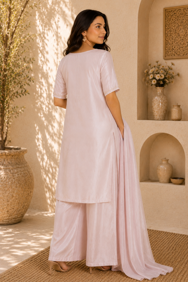Blush Pink Embroidered Suit