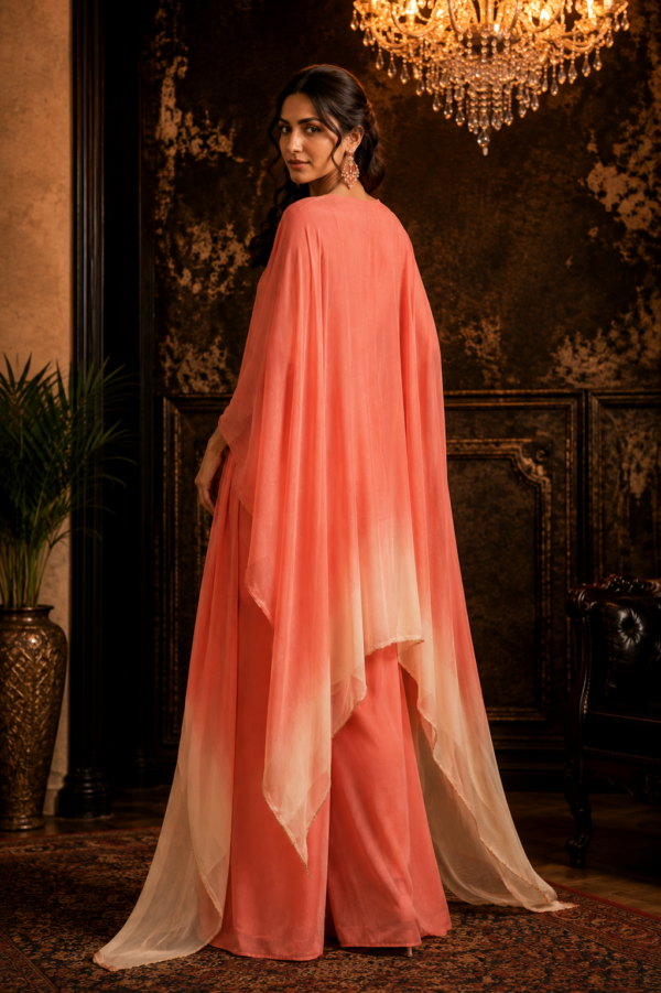 Coral Ombre Kaftan Co-Ord