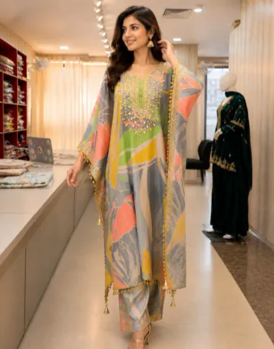 ayushi-01 Kaftan Suit Set