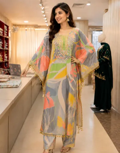 ayushi-02 Kaftan Suit Set