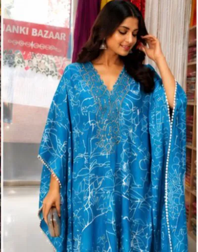 ayushi-08 Blur Printed Kaftan Suit Set