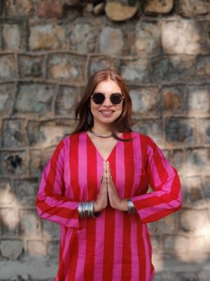 photo 4 CLASSIC ROSE रेखाएँ Cotton Co-ord Set