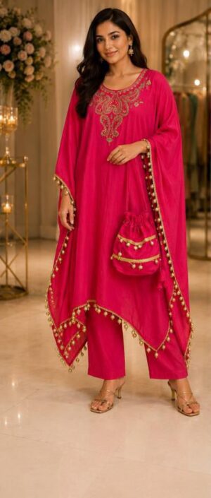 Blush Pink Embroidered Suit Set