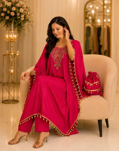 Blush Pink Embroidered Suit