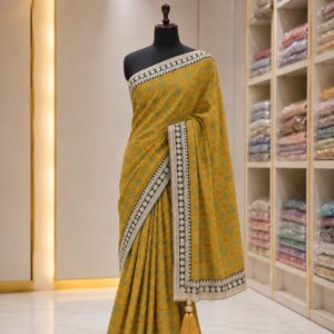 Mustard Meadow Bloom Saree