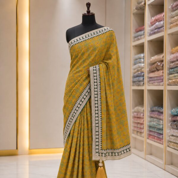 WhatsApp Image 2026-07-23 at 1.16.50 PM Mustard Meadow Bloom Saree