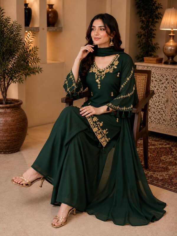 WhatsApp Image 2026-08-01 at 11.09.17 AM Green Zari Bloom Sharara Set