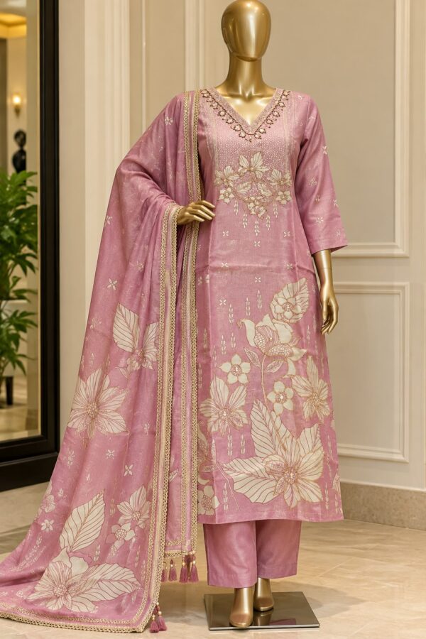 WhatsApp Image 2026-09-30 at 5.05.42 PM Blush Pink Floral Printed Kurta Set with Dupatta