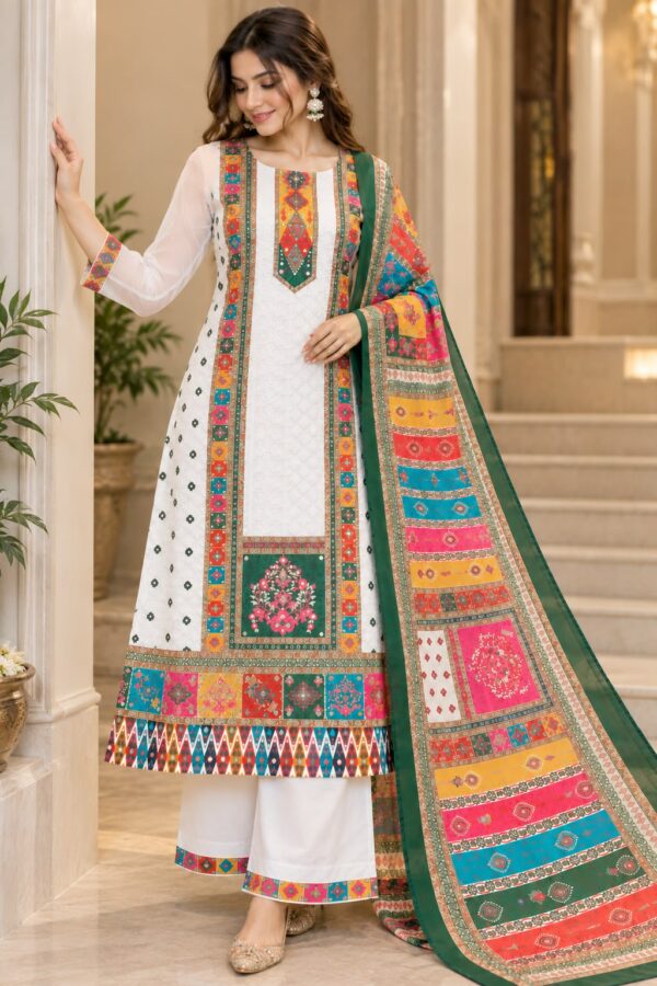Multicolor Printed Ethnic Suit Set