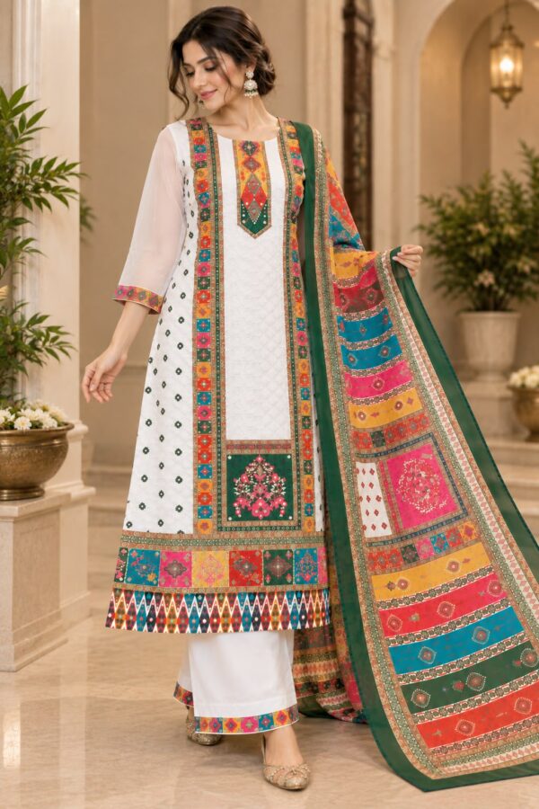 Multicolor Printed Ethnic Suit Set