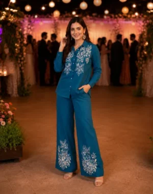 Azure Bloom Co-Ord Set