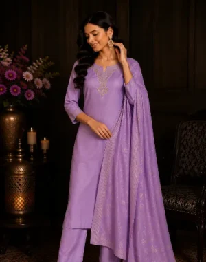 Lavender Luxe Silk Suit Set