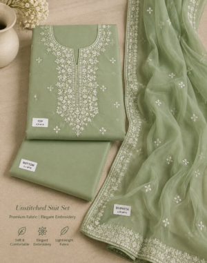 Aqua Blue Embroidered Kurti