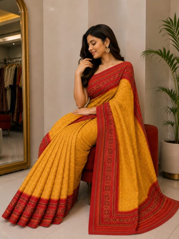 Marigold Heritage Woven Saree