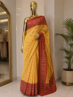 Marigold Heritage Woven Saree
