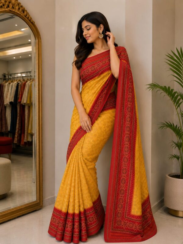 Marigold Heritage Woven Saree