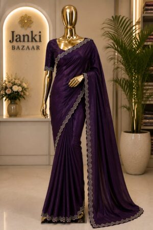 Celeste Shimmer Saree