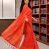 WhatsApp Image 2026-07-24 at 2.17.52 PM (2) Radiant Vermilion Soft Cotton Blend Saree