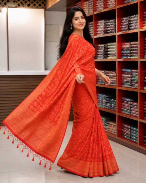 WhatsApp Image 2026-07-24 at 2.17.52 PM (2) Radiant Vermilion Soft Cotton Blend Saree