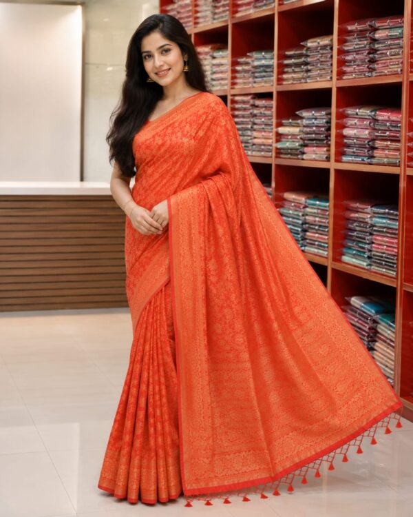 WhatsApp Image 2026-07-24 at 2.17.52 PM Radiant Vermilion Soft Cotton Blend Saree