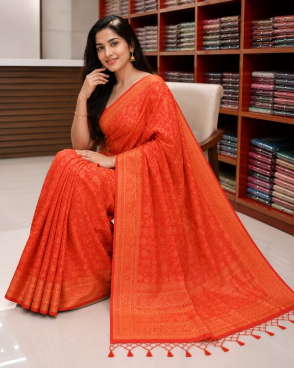 WhatsApp Image 2026-07-24 at 2.17.53 PM Radiant Vermilion Soft Cotton Blend Saree
