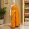 Mustard Yellow Cotton Blend Saree