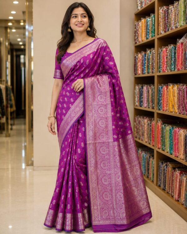 WhatsApp Image 2026-07-24 at 4.06.33 PM (1) Royal Magenta Zari Woven Silk Blend Saree