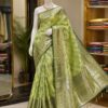 WhatsApp Image 2026-07-24 at 4.06.54 PM Olive Green Zari Woven Silk Blend Saree