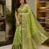 WhatsApp Image 2026-07-24 at 4.06.55 PM (1) Olive Green Zari Woven Silk Blend Saree