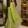WhatsApp Image 2026-07-24 at 4.06.55 PM (2) Olive Green Zari Woven Silk Blend Saree