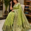 WhatsApp Image 2026-07-24 at 4.06.56 PM Olive Green Zari Woven Silk Blend Saree