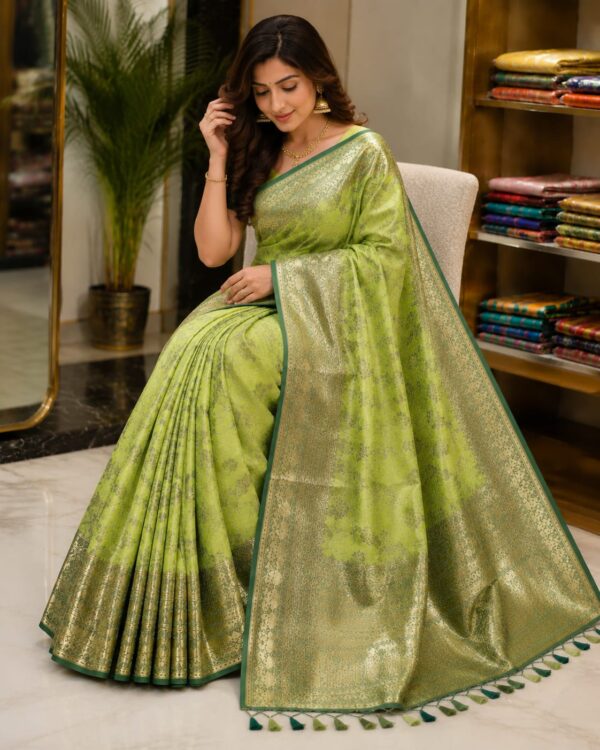 WhatsApp Image 2026-07-24 at 4.06.56 PM Olive Green Zari Woven Silk Blend Saree