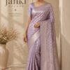 Lavender Zari Woven Saree