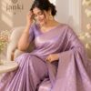 Lavender Zari Woven Saree