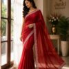 Crimson Elegance Designer Saree