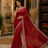 Crimson Elegance Designer Saree