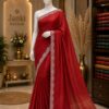 Crimson Elegance Designer Saree