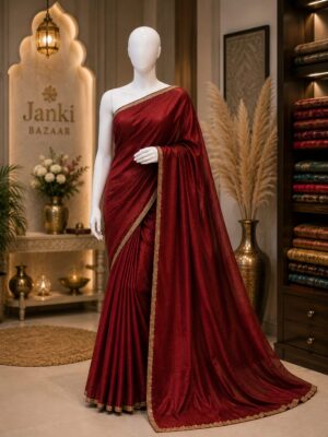 Royal Maroon Designer Saree