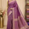 Royal Purple Woven Saree