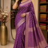 Royal Purple Woven Saree