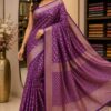 Royal Purple Woven Saree