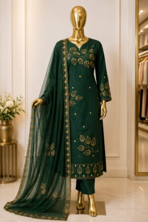 Leaf Grace Embroidered Suit Set