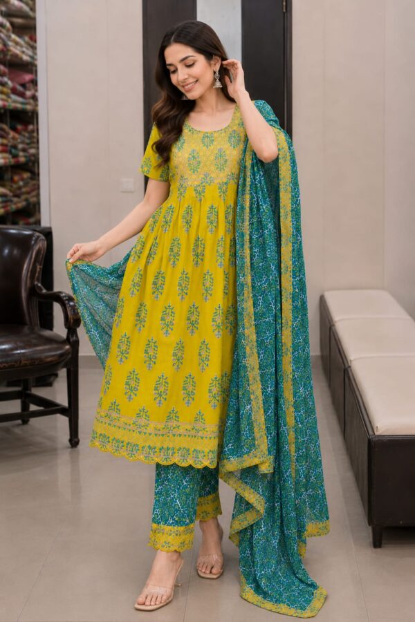 Sunshine Bloom Frock Suit Set