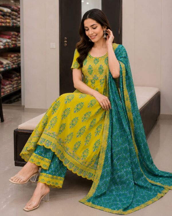 Sunshine Bloom Frock Suit Set