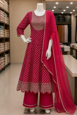 Radiant Leheriya Frock Suit Set