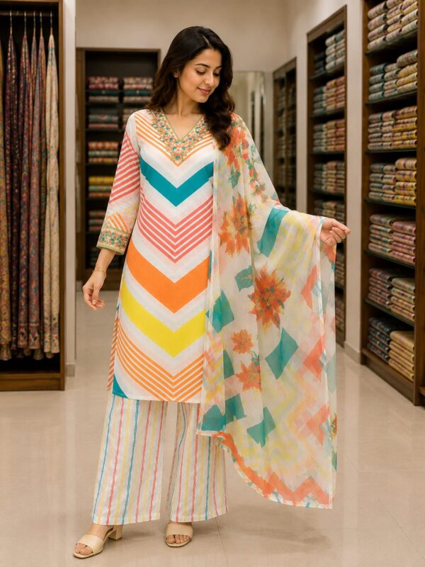 WhatsApp Image 2026-07-30 at 3.48.45 PM (2) Sunrise Chevron Printed Suit Set